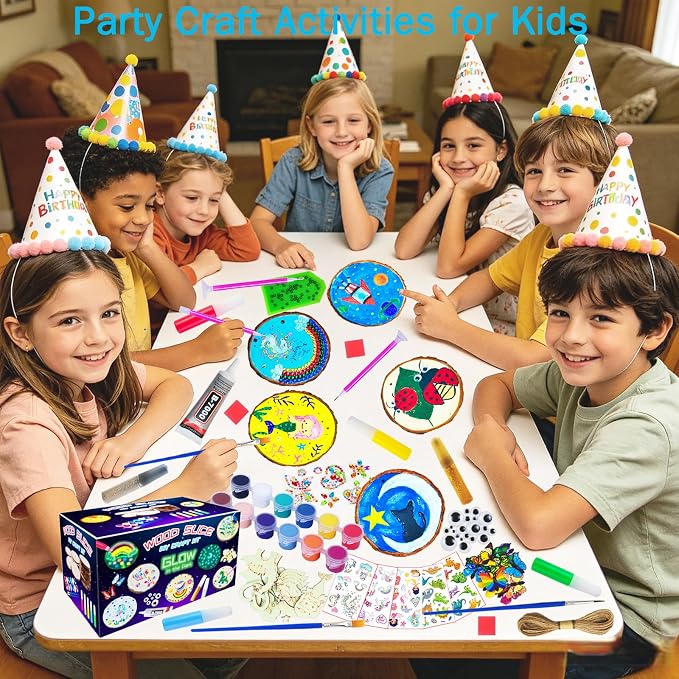 KIRKOTOY Wooden Crafts Kit for Kids-Glow in The Dark-Arts & Crafts Gifts for - Image 6