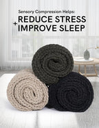 YnM Chenille Weighted Blanket, Handmade Chunky Knitted Design, Soft and Cozy - Image 3