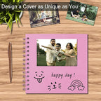 DIY Scrapbook Album 8x8 Inch, Hardcover Kraft Paper Scrap Book Photo Album - Image 5