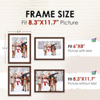 FIXSMITH A4 Picture Frame Set of 2, Display Pictures 6x8 - Image 2
