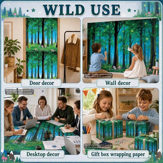 Forest Bulletin Board Roll Non-Woven Fabric Poster 16in X 20ft | Back to School - Image 6