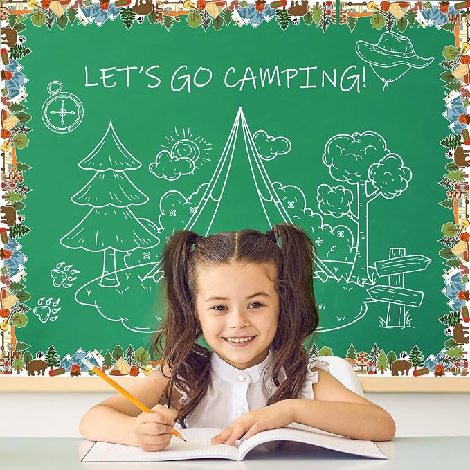 FYSUIMU 65.6 Ft Camping Hiking Bulletin Board Border Back to School Tent Fire - Image 4