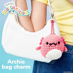 Original Squishmallows™ Crochet Kit – Archie Bag Charm, Axolotl Crochet Kit - Image 2