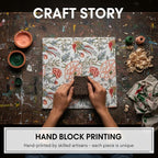 E-Tailor® Hand-Block Printed Pre-Cut Floral Cotton Fabric - Image 6