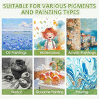 FUMILE Stretched Canvas for Painting 10x10, 12 Pack Square Canvases for - Image 4