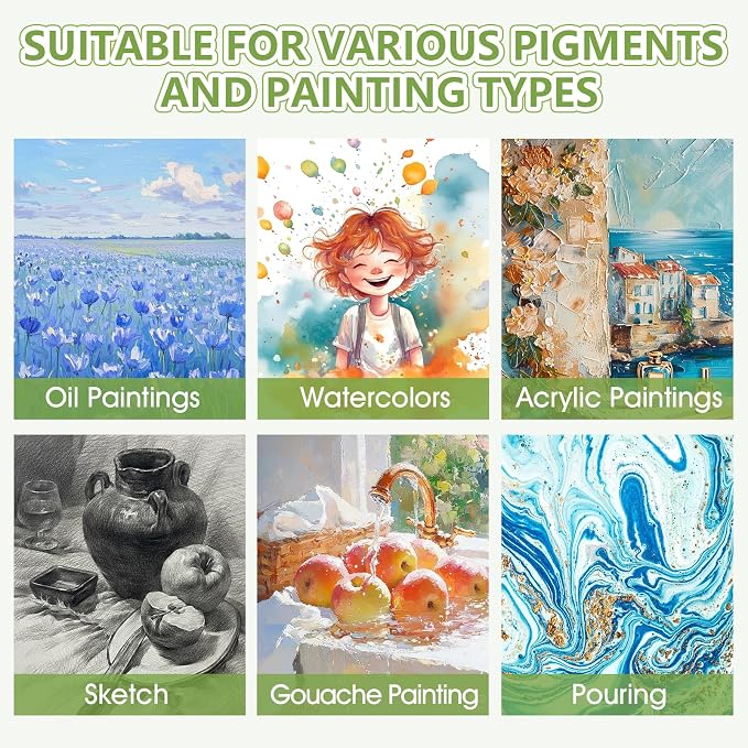 FUMILE Stretched Canvas for Painting 10x10, 12 Pack Square Canvases for - Image 4