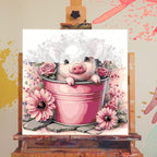 xackcme Paint by Numbers for Adults Cute Pig - Image 3