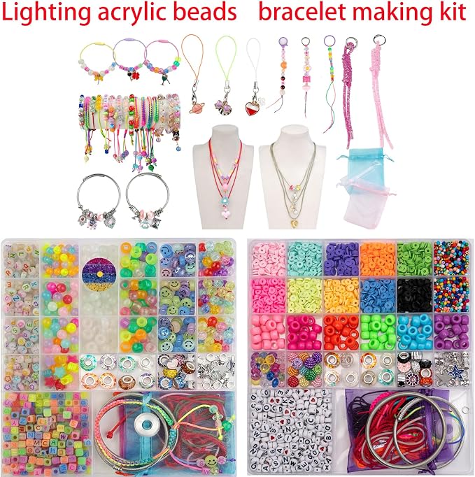 Hardy Guo Clay Beads Glow Beads Bracelet Making Kit Beads - Image 2