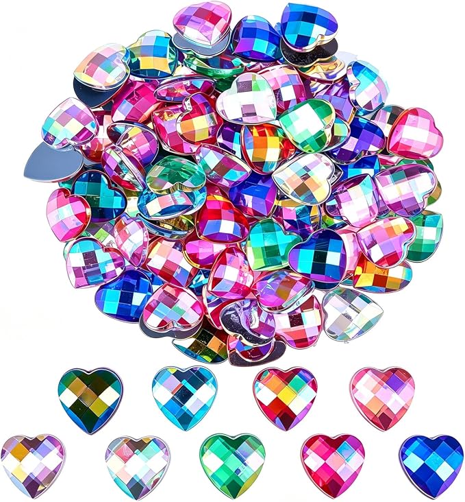 200 Pcs 12mm AB Rhinestones for Bedazzling, Rainbow Effect Craft Gems for by Unknown