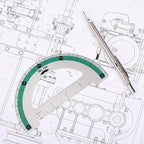 Mr. Pen- Metal Geometry Kit, 4 Pack, 45° & 30°/60° Set Squares | 6" Protractor - Image 7