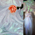 11 Yard Long White Iridescent Organza Fabric by Unknown