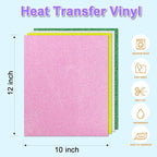 DUEUIOE 17 Pcs Glitter HTV Sheets 12x10 Inch - Image 3
