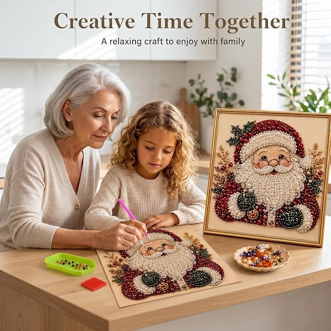 Oanruyan Christmas Pearl Diamond Painting Art Kit - Image 3