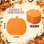 Ireer 48 Pcs Large Foam Pumpkin Cutouts 6 Inch Halloween Crafts Cutouts Fall - Image 2