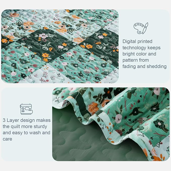 Exclusivo Mezcla Reversible Boho Quilts Queen Size - Image 5