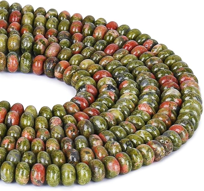 ICAI Beads 5x8mm Natural Stone Beads Rondelle Spacer Loose Beads - Image 2