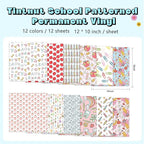 Tintnut Pencil Permanent Vinyl 12 Sheets 12x10in Teacher Adhesive Vinyl | - Image 2