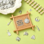 DanLingJewelry 100Pcs 10 Styles Retro Camp Charms Camp Sign Fire Guitar - Image 4