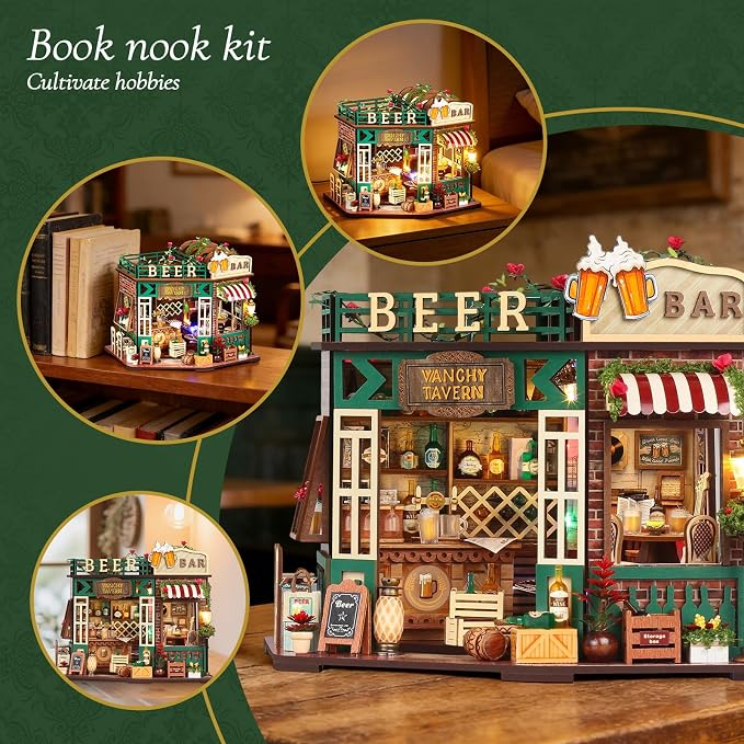 Book Nook, Beer Shop DIY Miniature House Kit - Image 2