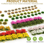 Draupnir 129 Pcs Static Grass Tuft Model Flower Vegetation Groups Self Adhesive - Image 4