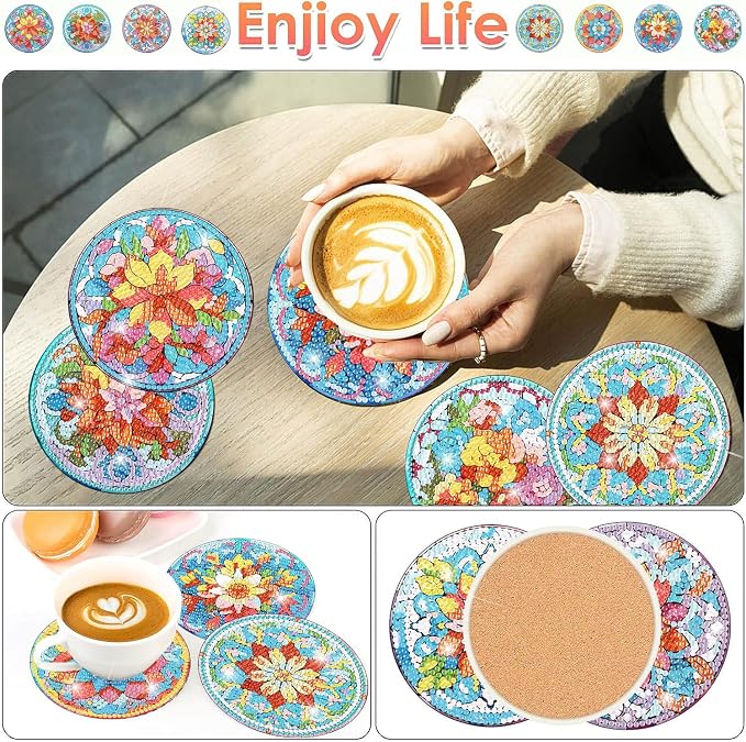 ijbnhd Mandala Diamond Painting Coasters Kit - Image 2