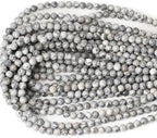 60PCS 6mm Natural Map Stone Round Loose Beads - Image 3