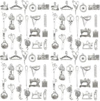 WOCRAFT 60pcs Antique Silver Sewings Bracelet Charms by WOCRAFT