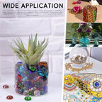 1 LB Mix Color Glass Beads, Mini Flat Glass Marbles~150PCS - Image 7