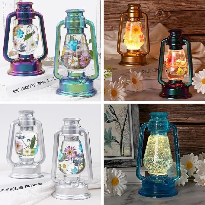 Actvty Kerosene Lamp Resin Mold Set, 2 Shapes Lantern Silicone Molds - Image 6
