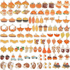 100Pcs 50 Pairs Fall Charms for Jewelry Making and Bracelets, Thanksgiving by ProfessionalDIYArtSupplier