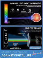 VMJFBJ Blue Light Glasses For Women/Men Computer Reading Gaming Improve Sleep - Image 3