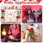 36PCS Wooden Heart Ornaments to Paint Valentine's Day Craft, 9 Styles DIY Blank - Image 7