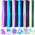 Chameleon Heat Transfer Vinyl HTV, 6 Sheets 10x12 Inch, Iron On Vinyl by Unknown