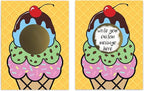 My Scratch Offs 20 Pack Ice Cream Cone Note Cards & Stickers Make Your Own DIY - Image 2