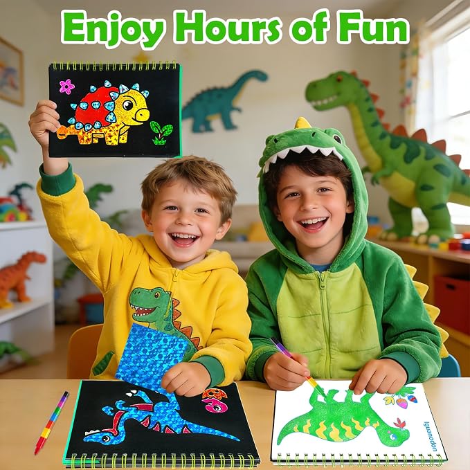 FUNNYB&G Foil Art Craft Kit for Boys 4-10 Years Old: Mess-Free & No-Glue - Image 6
