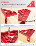Saker 3D Multi-Angle Measuring Square Ruler, Aluminum Alloy Carpenter Square - Image 2
