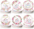 Funnymoom 7 Inch Pink Elephant Baby Shower Paper Plates 60 Pcs It's a Girl by Funnymoom