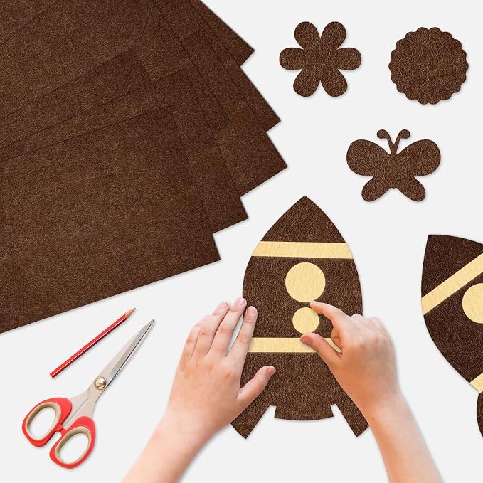 Morcheiong 50 Pcs Felt Fabric Soft Felt Fabric Sheet - Image 4