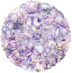 60 Pcs Clear PET Purple Coquette Aesthetic Stickers - Image 6