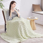 Knitted Weighted Blanket for Adult, No Beads Heavy Blanket 48” x 72'' 15lbs - Image 7
