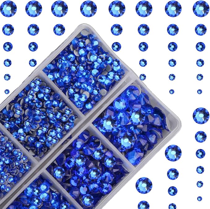 10000Pcs 2-Boxes Mixed Size Hot Fix Round Crystals Gems Glass Stones Hotfix by MASSIVE+BEADS