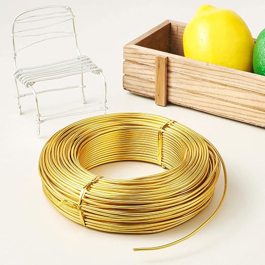 Fashewelry 180 Feet 2mm Gold Aluminum Wire Bendable Metal Craft Wire - Image 7