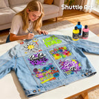 Shuttle Art 18 Colors Fabric Paint, 250ml/8.45oz, Permanent Soft Fabric Paint - Image 6