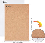 BENECREAT 6 Pack 11.7x8.2" Self-Adhesive Cork Sheets Rectangle Insulation Cork - Image 2