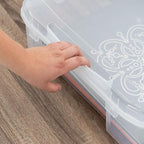 IRIS USA Fits 12" x 12" Paper, Thick Portable Plastic Scrapbook Project Case - Image 7