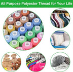 Simthread All Purpose Sewing Thread, 80 Spools Assorted Colors Each 400 Yards - Image 4