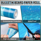 Inkspire Ocean Sea Bulletin Board Paper Roll, 14.8FTx18.5IN Large Reusable - Image 3