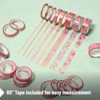 Mr. Pen- Washi Tape Set, 21 Rolls, Floral Pink | 5.5 Yards/Roll, Washi Tape - Image 6
