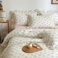 mixinni Pink Floral Duvet Cover Set Full Size by mixinni