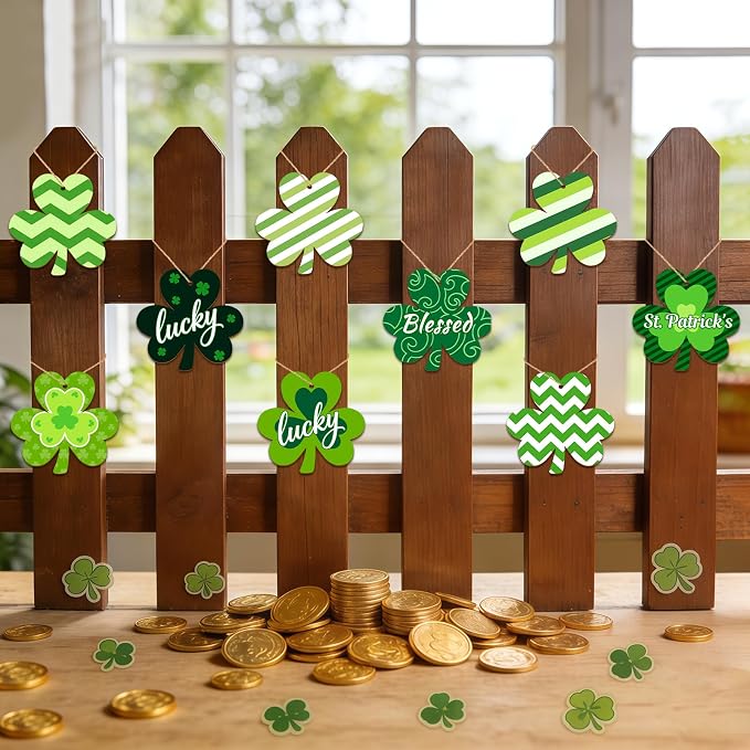 36PCS Wooden Shamrock Ornaments to Paint St. Patrick's Day Decorations - Image 6